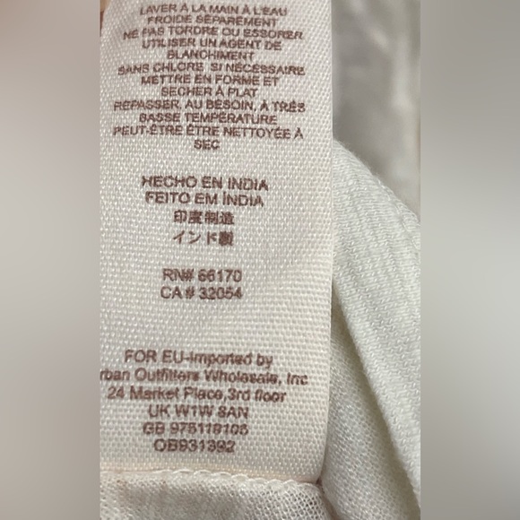 Free People Bora Bora Crochet Racerback Tank Top Cream Yellow Black size xs - Picture 8 of 15